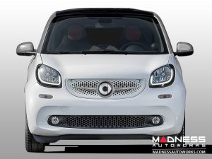 smart fortwo Front Grill Trim - 453 model - w/ smart Emblem - Titania Grey